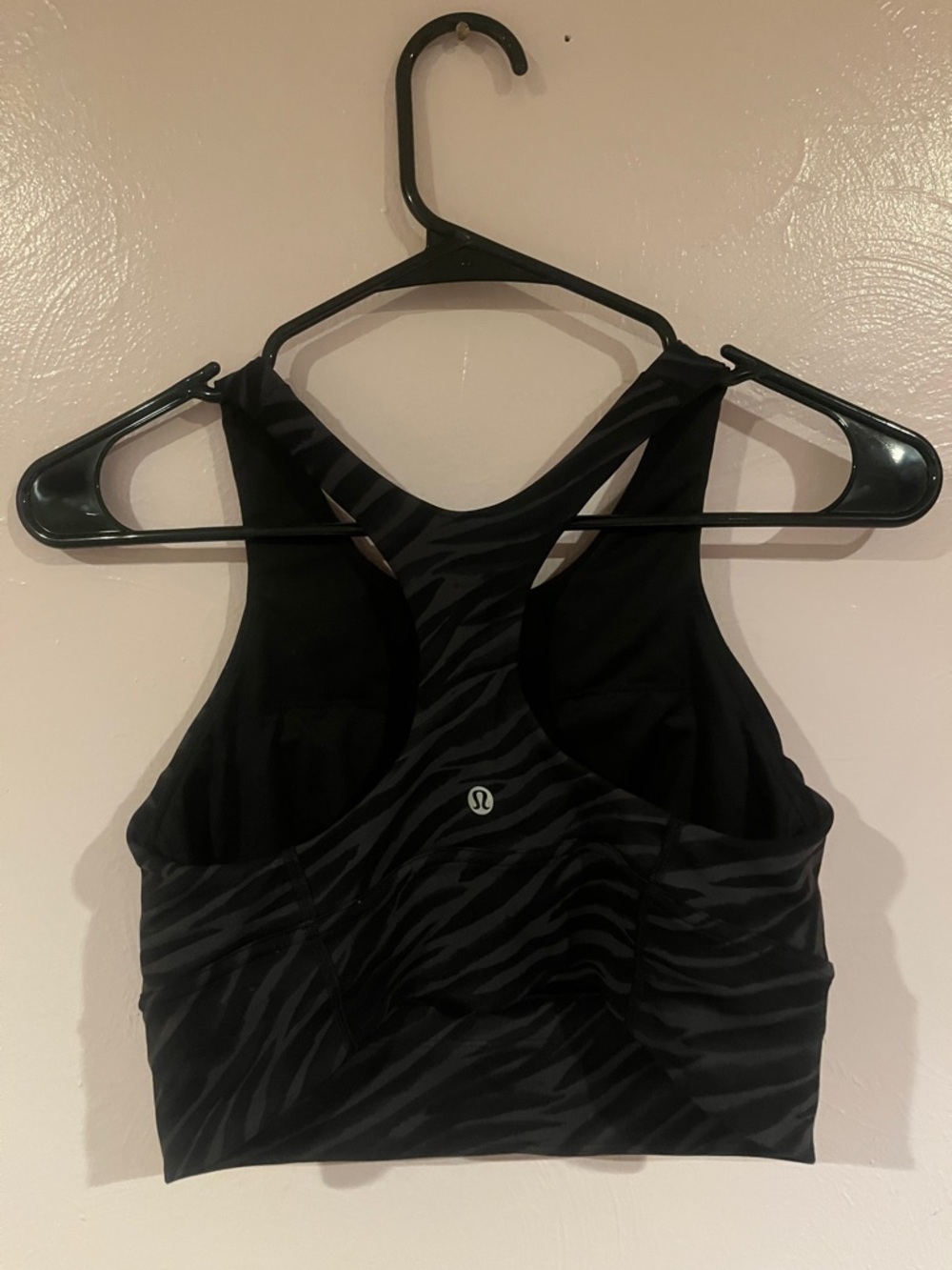 Lululemon Black Zebra-Print High Neck sports bra - Picture 2 of 2